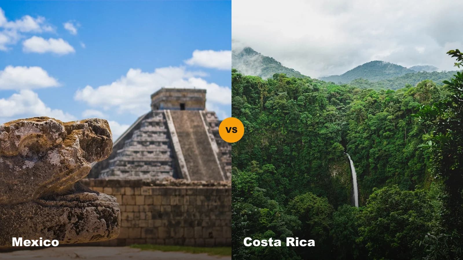 Mexico vs Costa Rica travel comparison beaches nature adventure costs 2026