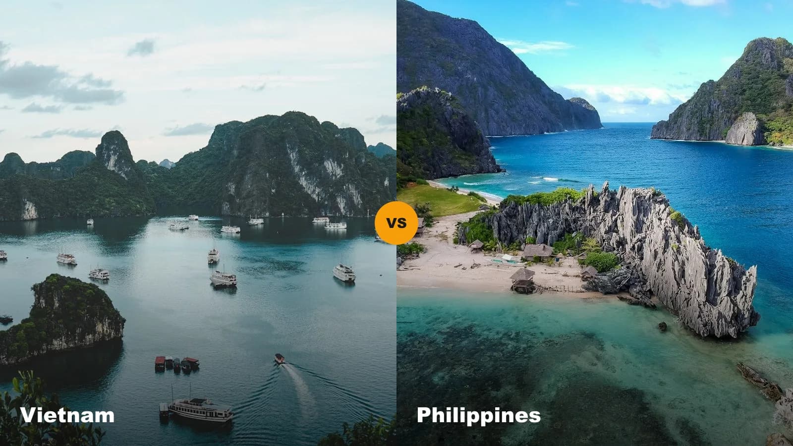 Vietnam vs Philippines travel comparison beaches islands food costs 2026